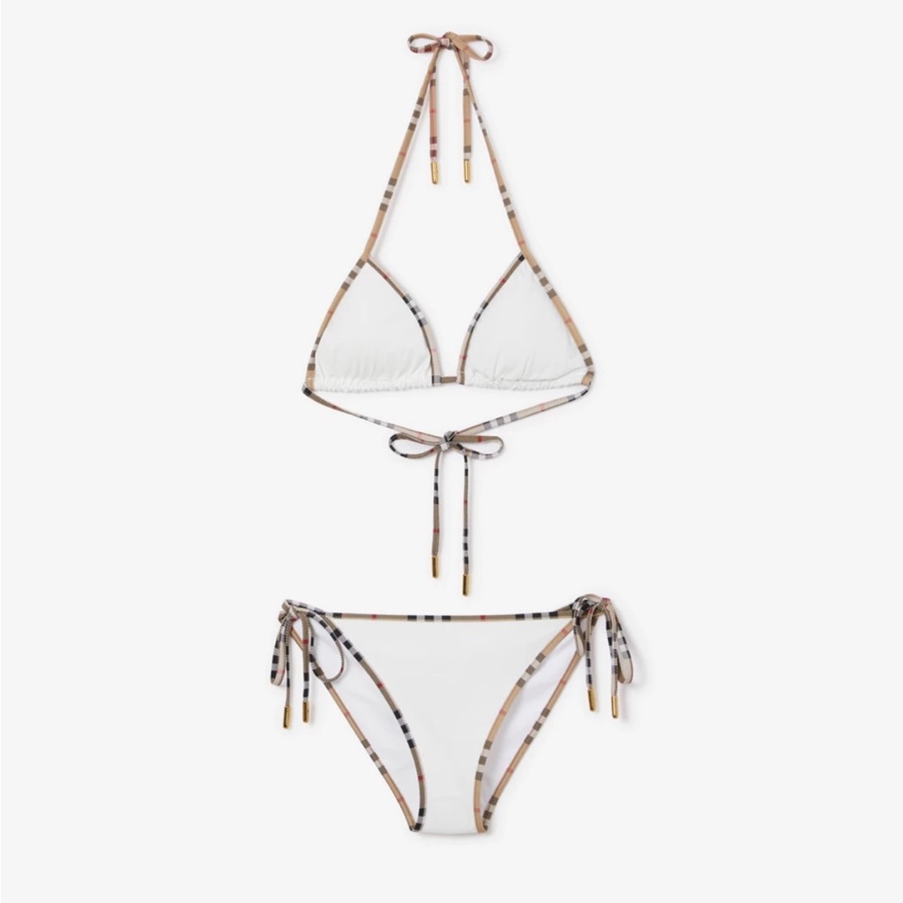 White Triangle Bikini Set - Picture 3 of 6